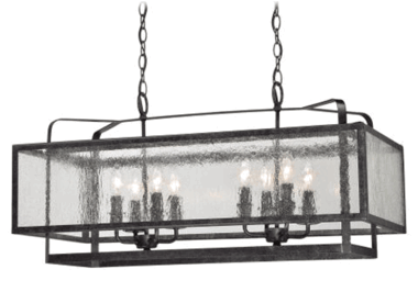 15 1/4 Inch Aged Charcoal Camden Square Semi Flush Light