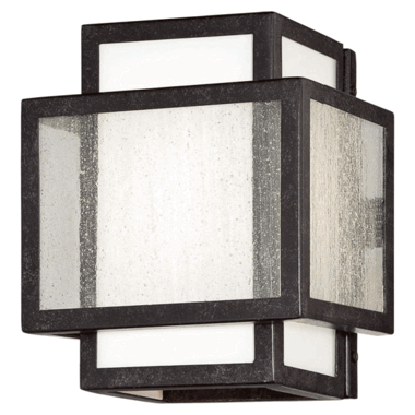 8 Inch Aged Charcoal Camden Square Bath Light