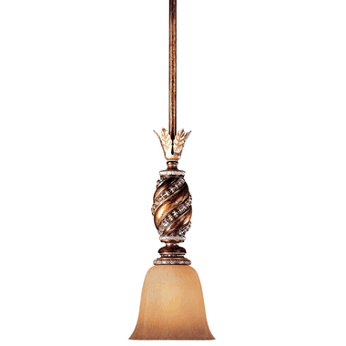 14 Inch Avorio Mezzo Glass Aston Court Bronze Mini Pendant