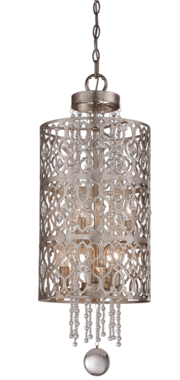 Minka Lavery 31 1/4 Inch Florentine Silver Lucero Foyer Pendant