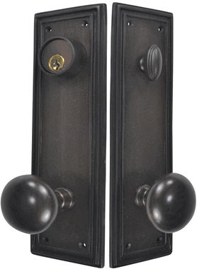 Traditional Square Single-Door Deadbolt Entryway Set (Oil Rubbed Bronze Finish)