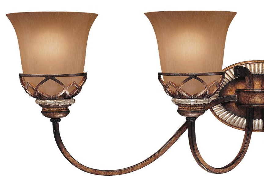 10 1/4 Inch Avorio Mezzo Glass Aston Court Bronze Bath Light