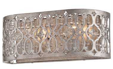 15 1/2 Inch Florentine Silver Lucero Bathroom Light